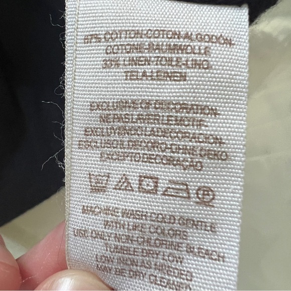 Free People Lita Embroidered Cutout Boho Blouse Black Large top long sleeve - Picture 9 of 9